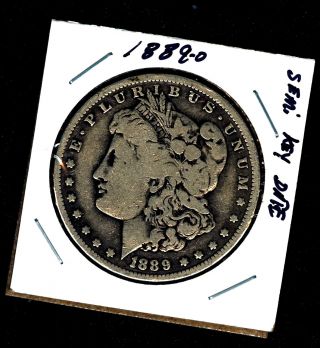 Key 1889 0 Orleans 90 Silver Morgan Dollar U.  S.  358662 photo