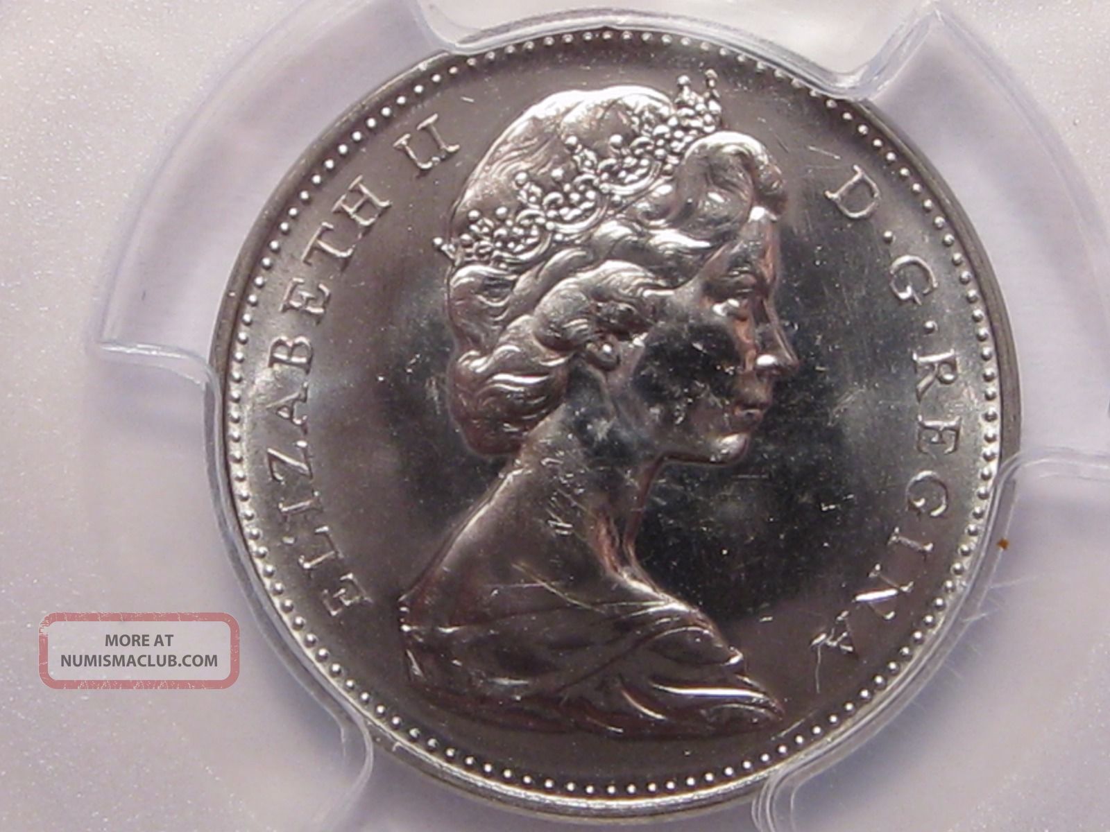 Bu Gem 1965 (small Beads) Canadian Five - Cent Nickel.  Pcgs Ms65.  Canada.  8 Coins: Canada photo