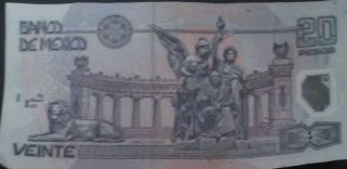 2001 Banco De Mexico Circulated 20 Pesos,  Series C photo