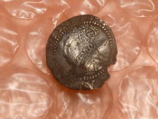 Elizabeth I Silver Hammered Penny1560 - 1561 Cross - Crosslet Mark A photo