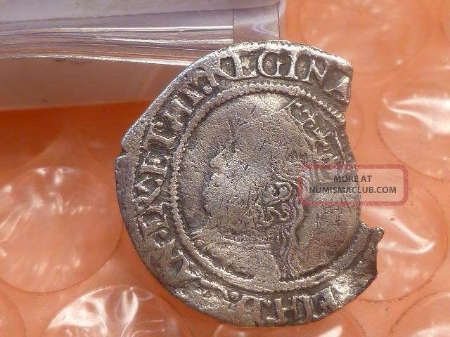 Elizabeth I Silver Hammered Halfgroat 1590 - 92 B Coins: Medieval photo