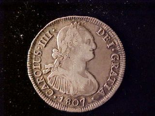 Chile 4 Reales 1807fj Charles Iiii photo