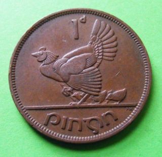Lucky Irish One Penny Coin Minted 1948 - Hen And Chicks - Ireland photo