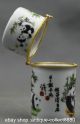 80mm Chinese Colour Porcelain Two Panda Bamboo Forest Cylindrical Coccoloba Coins: Ancient photo 1