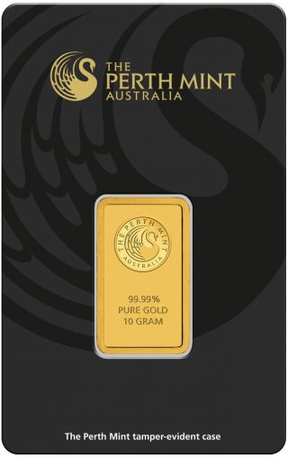 10 Gram Perth Gold Bar.  9999 Fine (in Assay) photo