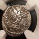 T Carisius Julius Caesars Rome 46bc Scarcer Caris Ngc Silver Triumph Denarius Coins: Ancient photo 5