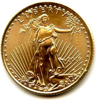 2016 $5 Gold American Eagle 1/10 Oz.  999 Gold,  Uncirculated,  Bu photo