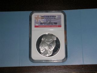 2007 Australia.  999 Silver Koala Ngc Ms69 