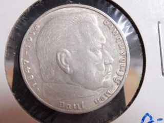 Germany Third Reich 1937 - A 2 Reichsmark Silver Coin (bin: A - 3) photo