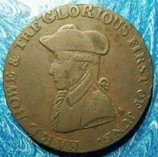 1794 Great Britain Hampshire Emsworth Half Penny Conder Token D&h 15 photo