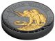 2016 1oz Golden Enigma Somalia Elephant High Relief Silver Coin 24k & Ruthenium Africa photo 3