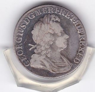1723 Ssc King George Sterling Silver Shilling British Coin photo