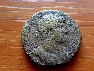 Hadrian 117 - 138 Ad Ae Sestertius Ancient Roman Coin photo