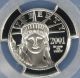 2001 - W Platinum $25 Statue Of Liberty 1/4 Oz Eagle Pcgs Pr70dcam Mercanti Platinum photo 1