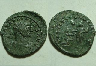Aurelian Siscia 272ad Rare Ancient Roman Coin Female photo