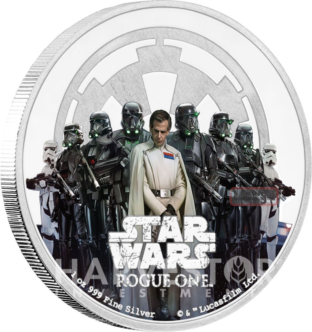 2017 Star Wars Rogue One - The Empire - 1 Oz.  Silver Coin - All Ogp & Australia & Oceania photo