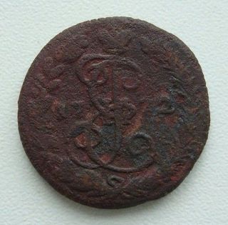 Russia Denga 1772 Em Copper Coin B8 photo