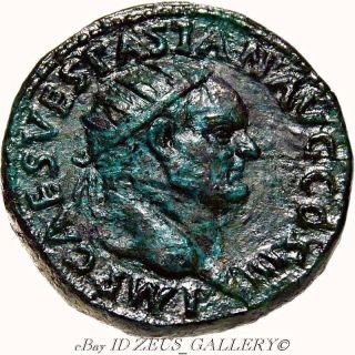 Vespasian,  Roma Std.  On Cuirass Dupondius Ancient Roman Large Coin Rare In Ric 72 photo