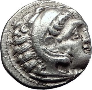 Alexander Iii The Great 318bc Hercules Zeus Silver Ancient Greek Coin I58008 photo