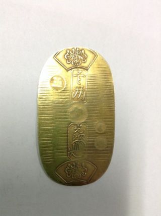 Japan Gold Coin Ansei Koban,  Seiji Koban 1859 Edo Era,  8.  60g,  56.  90 Gold Rare photo