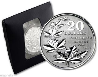 2011 Canada Maple Leaf $20 For $20 Fine Silver 999 Coin 01 | 20 Cad,  Gift photo