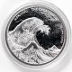 The Great Wave Off Kanagawa 1 Oz Silver Coin Bu Fiji 2017 Australia & Oceania photo 1
