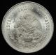 1948 Cinco 5 Pesos Silver Coin - Unc Mexico photo 1