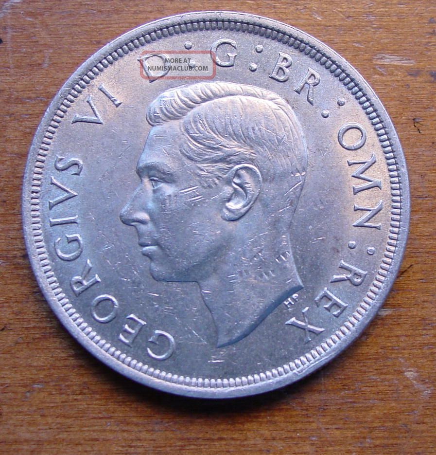 British Silver Crown Coin King George Sixth Coronation 1937