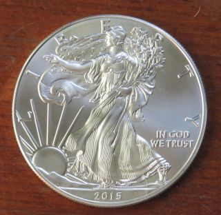 2015 1 Oz Silver American Eagle Bu photo