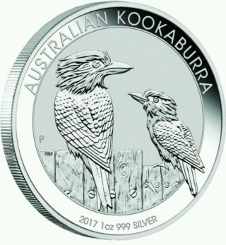 2017 1 Oz Australian Silver Kookaburra Coin. photo