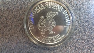 1 Troy Ounce 1997 Nokia Sugar Bowl Silver Round photo