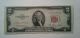 1953 Us $2 Red Seal Star Replacement Note In Crisp Au Small Size Notes photo 1