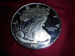 1997 United States Liberty Silver Eagle 1 Troy Pound 999 Fine Silver photo
