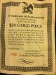 1907 St Gaudens Miniature Gold Coin.  75 Gr 14k Gold The Historic Providence Gold photo 1