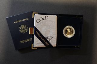 2001 U.  S.  Gold $25 American Eagle 1/2oz Proof Coin photo