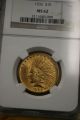 1932 $10 Gold Indian Head Coin Gorgeous Ngc Ms62 Gold photo 1