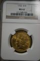 1932 $10 Gold Indian Head Coin Gorgeous Ngc Ms62 Gold photo 6