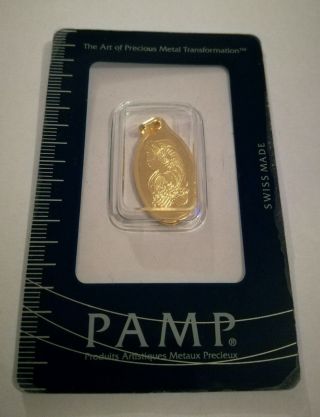 Pamp Suisse 5 Gram.  9999 Pure Gold Pendant photo