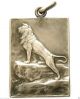 The Lion Waiting With Confidence - 1915 Antique Art Medal Signed Heusers & Fisch Exonumia photo 1