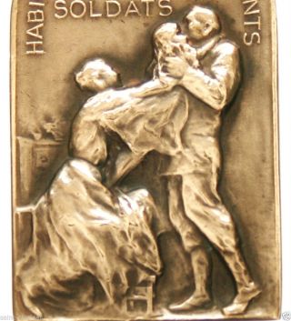 Children Of Wwi Soldiers - Splendid Antique Art Medal Dated 1918 Signed Charlier photo