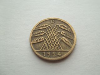 Germany 1924 5 Pfennig Circulated World Coin photo