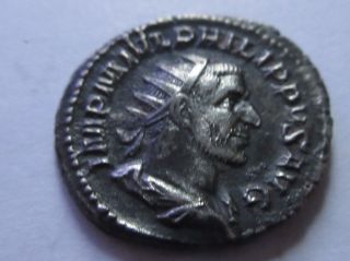 Silver - Antoninian Of Philippus I.  (senior) Rv.  Liberalitas Standing Left photo