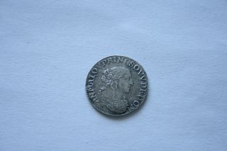 Medieval Silver Coin Anne Marie 1/12 Ecu France Dombes 1665 photo