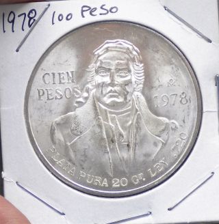 1968 Olympic Silver 25 Pesos & 1978 Silver Uncirculated 100 Pesos photo