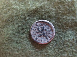 1607 Spain 2 Maravedis Bronze Coin photo