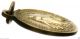 The True And Antique Bronze Miraculous Medal Pendant Signed Vachette Exonumia photo 3