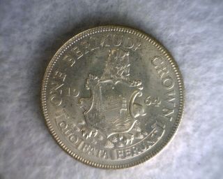 Bermuda Crown 1964 Bu Silver Coin (stock 0535) photo