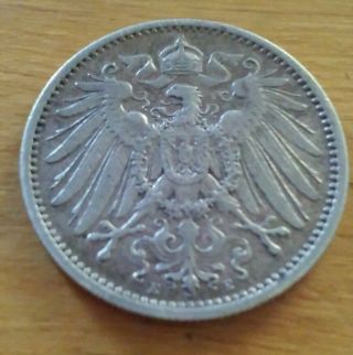Antique 1908 Deutsches Reich 1 Mark Silver Coin German photo
