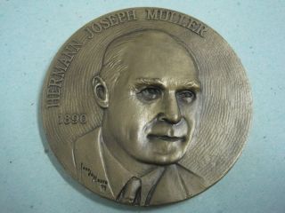 Nobel Prize For Medicine In 1945 Hermann Joseph Muller 1890 Bronze Medal photo