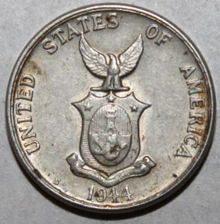 The Philippines (u.  S.  Administration) 5 Centavos Coin,  1944 S - Km 180a - Five photo